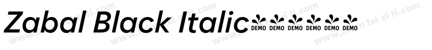 Zabal Black Italic字体转换